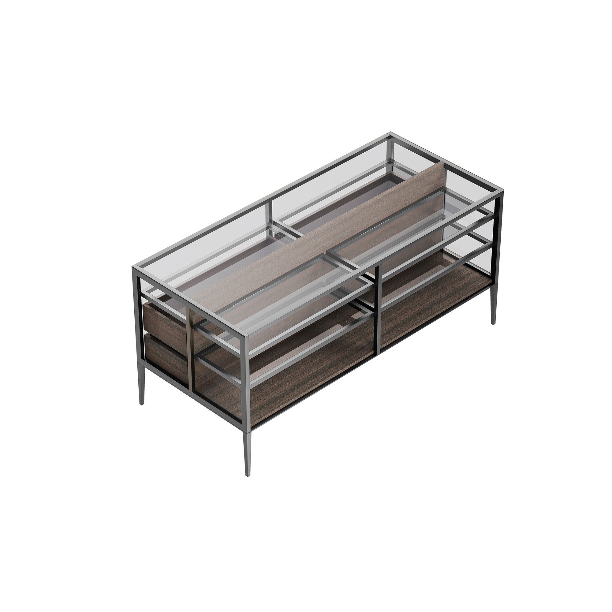 HURMAR Luxe Center Island Cabinet – Platinum Ash Edition