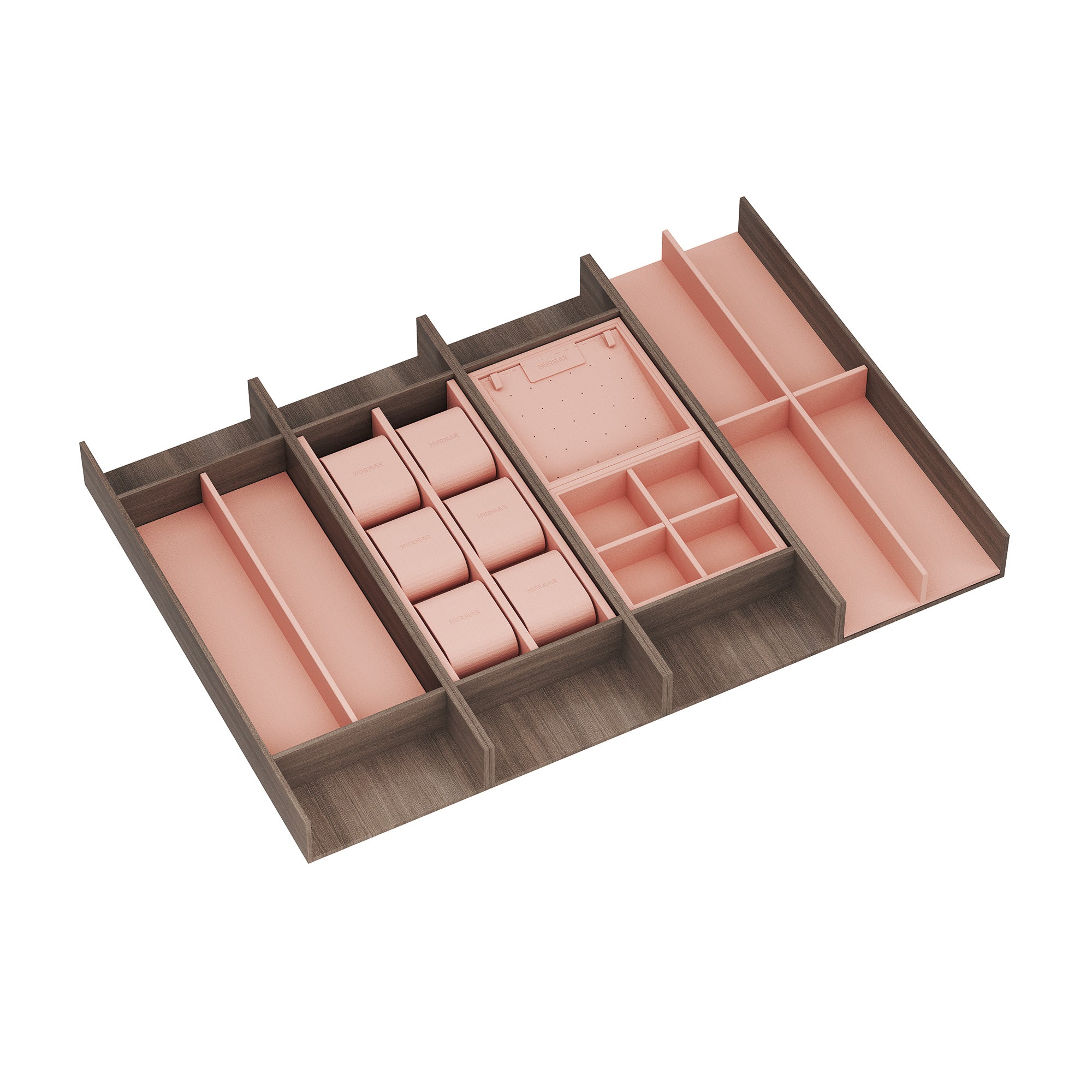 HURMAR Luxe Center Island Cabinet – Rosy Champagne Edition
